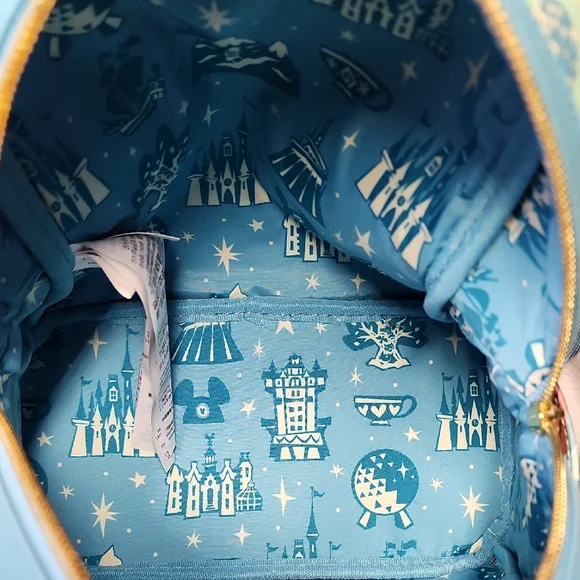 Disney Blue Mini Backpack with Cartoon Pattern - Picture 6 of 8